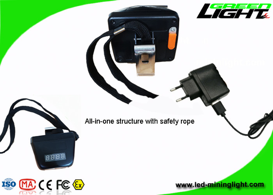 8000lux High Brightness Miners Cap Lamps Tampilan Digital Tubuh PC Ringan Tanpa Kabel