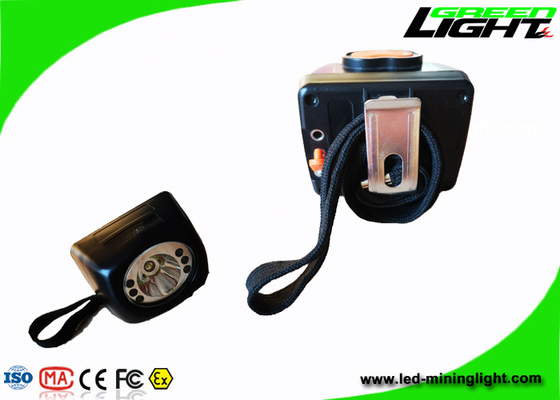 8000lux High Brightness Miners Cap Lamps Tampilan Digital Tubuh PC Ringan Tanpa Kabel
