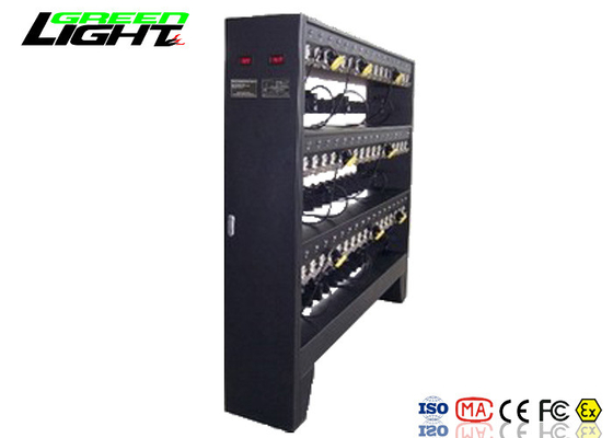 30 Unit Charger Rack Coal Miner Cap Lights Dengan Lampu Indikasi Saklar Daya