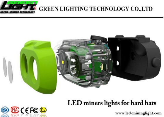 Headlamp Penambangan Led Isi Ulang Layar OLED Layar Bahan PC Keras Anti Ledakan
