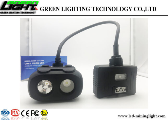 Dual Beam LED Cap Lamp, Lampu Pertambangan Batubara Pencahayaan Tinggi Dengan Layar OLED