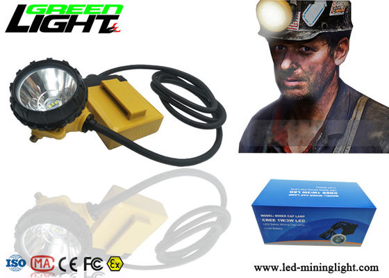 Lampu Depan LED Isi Ulang 25000Lux Portabel, Lampu Tutup Penambangan Berkabel 10.4Ah IP68