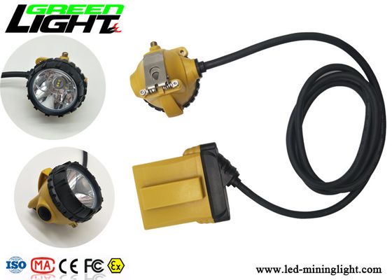 Lampu Depan LED Isi Ulang 25000Lux Portabel, Lampu Tutup Penambangan Berkabel 10.4Ah IP68