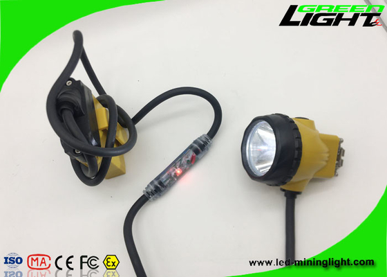 Ip68 Cordless LED Miners Cap Lamp Bahan Aluminium Cup Isi Ulang Super Terang