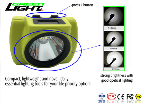 Lampu Depan LED Isi Ulang Super Terang Ledakan Bukti Baterai Li-Ion 6.8Ah