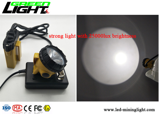High Power LED Miners Cap Lamp Tahan Dampak Untuk Keselamatan Pencahayaan Bawah Tanah