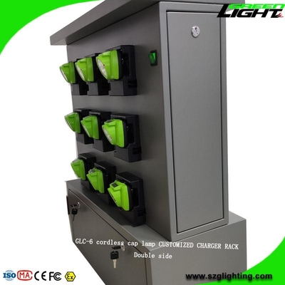 110V-240V Cree Led Headlamp Rak Isi Ulang 30 Unit Dengan Loker Pribadi
