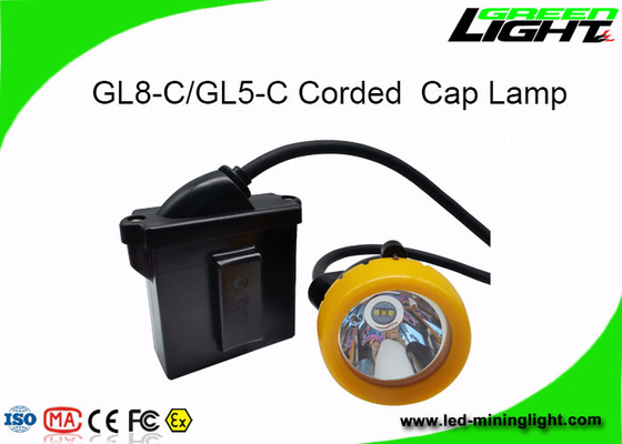 Keselamatan Bawah Tanah 10000lux 1.67W LED Miners Cap Lamp