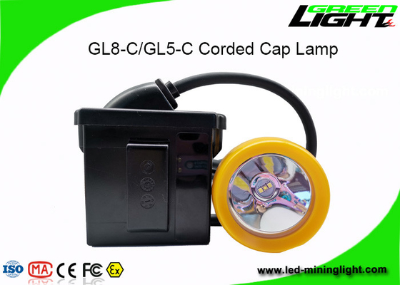 Keselamatan Bawah Tanah 10000lux 1.67W LED Miners Cap Lamp