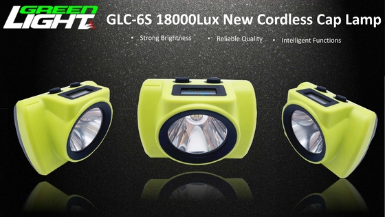 18000lux 6.8Ah Wireless Coal Mining Headlamp 232lum Dengan Layar OLED