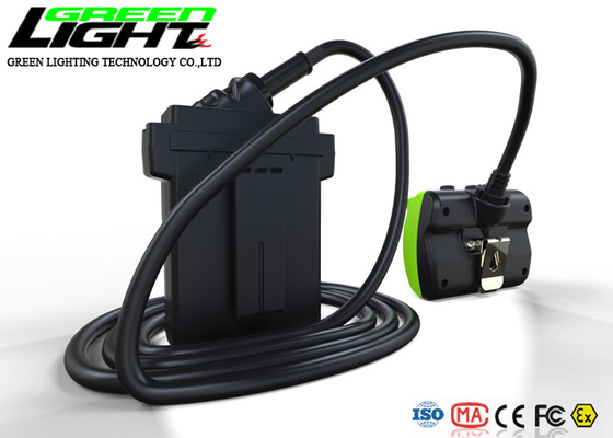 Layar OLED IP68 530LUM 25000LUX LED Miners Cap Lamp