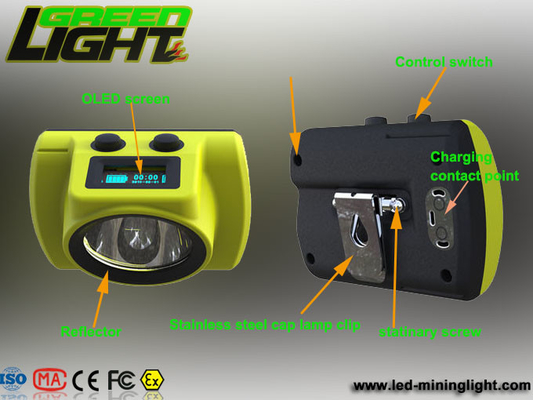 Layar OLCD 13000lux 6800Ah Headlamp LED Isi Ulang
