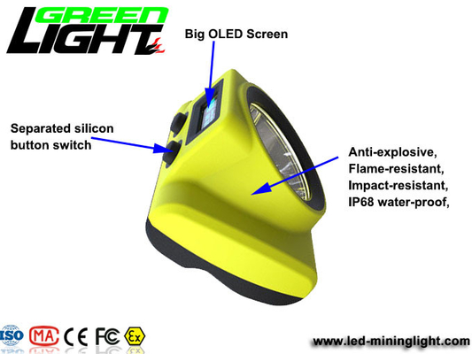 Layar OLCD 13000lux 6800Ah Headlamp LED Isi Ulang