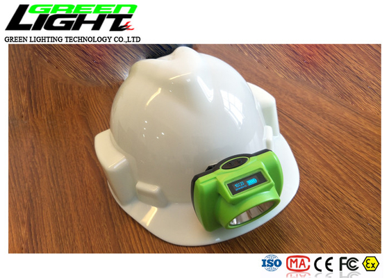 Layar OLED 1.78W 15000LUX 480mA Wireless Miners Cap Lamp