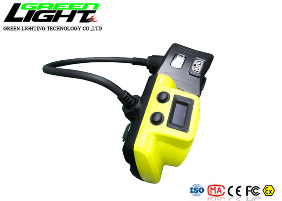 Layar OLED 6.8Ah Baterai 18000lux 2.3W LED Mining Cap Lamp