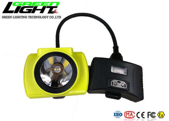 Layar OLED 6.8Ah Baterai 18000lux 2.3W LED Mining Cap Lamp