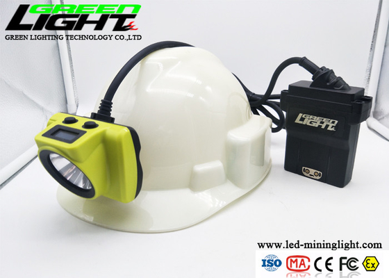 Layar OLED 4.07W 25000lux 13.6Ah LED Miners Cap Lamp