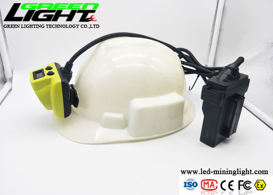 Layar OLED 4.07W 25000lux 13.6Ah LED Miners Cap Lamp