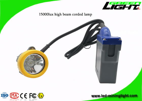 Sepeda 6.6Ah 1.67W 1000 memimpin Mining Cap Lamp 15000lux