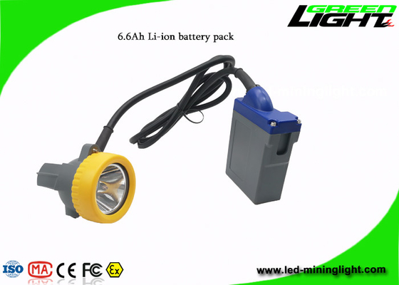 Sepeda 6.6Ah 1.67W 1000 memimpin Mining Cap Lamp 15000lux