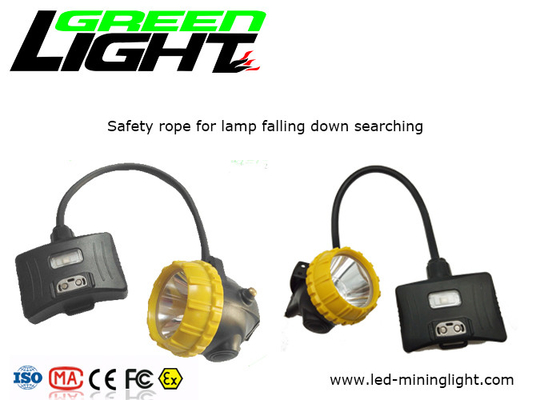 GLS12-A 6.8Ah 15000lux Semi Corded Miners Cap Lamp Dengan Waktu Kerja Yang Lama