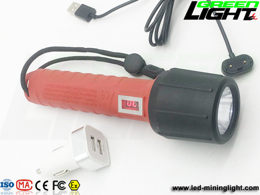 Pengisi Daya USB 3000lux 750mA Lampu Senter Isi Ulang 10W IP68