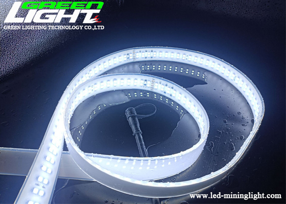 Baris Ganda IP68 SMD3528 LED Lampu Strip Fleksibel AC220V 3528 atau 5050 SMD LED Epistar 2000Lum