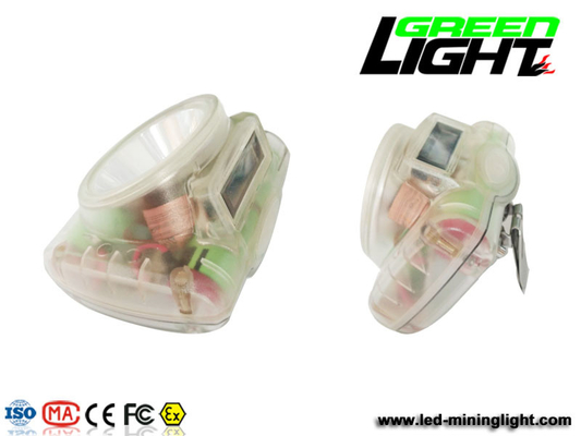 Lampu Cap Penambang Tanpa Kabel Isi Ulang IP68 0.96W 15000lux