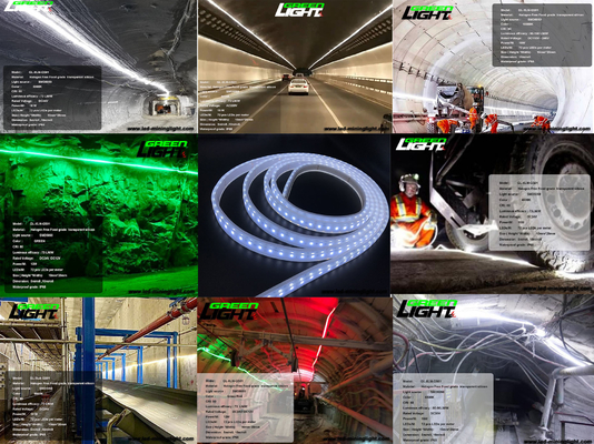 Silicone 2000LUX SMD5050 Lampu Led Strip Fleksibel 16W / M Untuk Terowongan