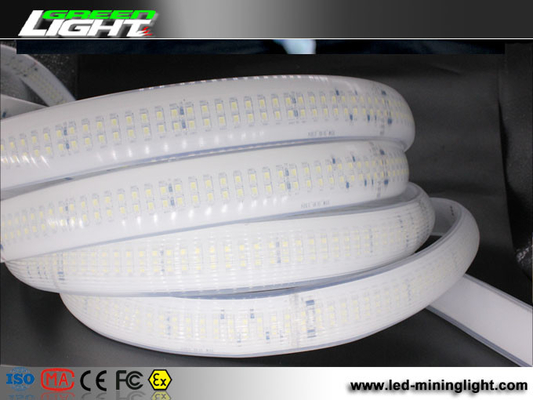 3100 Lumens SMD5050 Baris Ganda Led Strip Silicon 220VAC 35W / M Untuk Terowongan