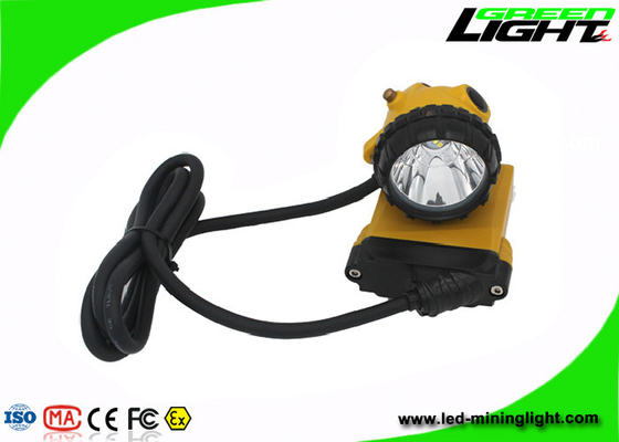 Waterproof 348lum 10.4Ah Corded Mining Cap Lamp 25000lux Untuk Penambang