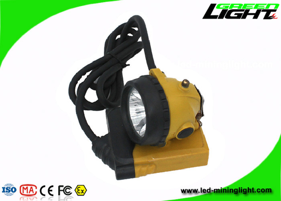 Waterproof 348lum 10.4Ah Corded Mining Cap Lamp 25000lux Untuk Penambang