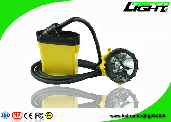 Waterproof 348lum 10.4Ah Corded Mining Cap Lamp 25000lux Untuk Penambang