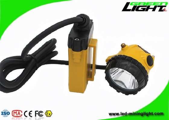 Waterproof 348lum 10.4Ah Corded Mining Cap Lamp 25000lux Untuk Penambang
