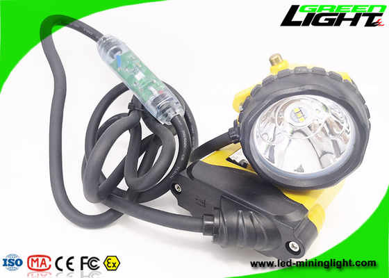 348lum Rechargeable Corded Miners Cap Light 10.4Ah Dengan Peringatan Daya Rendah