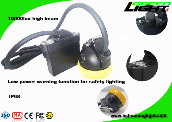 10000lux 450mA Coal Miners Cap Lamp 7.8Ah Corded Mining Cap Lamp
