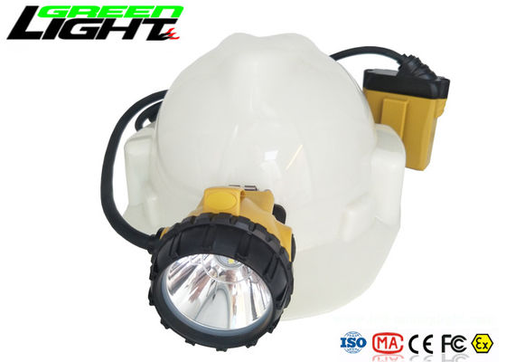 10.4Ah 25000lux LED Corded Cap Lamps 800mA 3W Untuk Penambangan Batubara