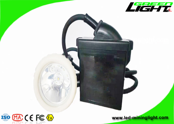6.6Ah Led Miners Cap Lamp Corded Anti Explosive 10000lux Isi Ulang Lithium Ion IP67 Tahan Air