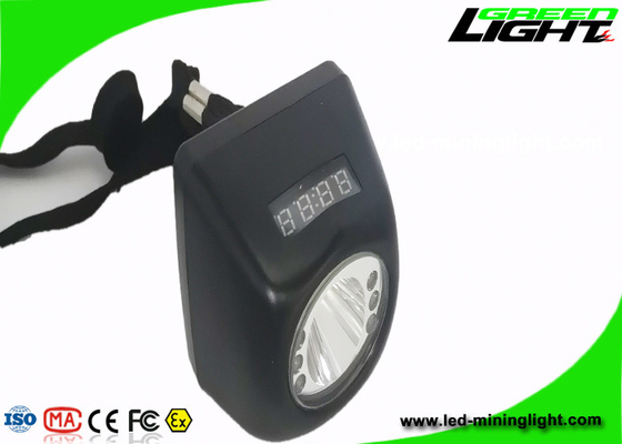 4.5Ah Lampu Tutup Penambangan Tanpa Kabel Isi Ulang 4000Lux 1.3W Dengan Layar Digital Tali Pengaman