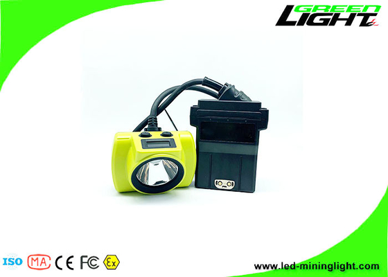 OLED 13.6Ah Lampu Penambangan LED Isi Ulang 25000 Lux Coal Miner Cap Light 18 jam Waktu Kerja Panjang