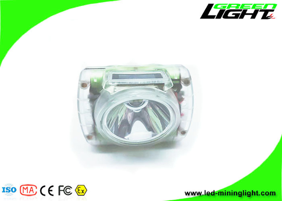 Transparan 13000 Lux Cordless Led Mining Lights IP68 Waterproof Cree Led Dengan OLED Screen Miner Headlamp