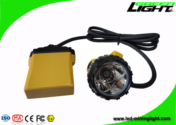 25000Lux 10.4Ah Isi Ulang Lampu Penambangan LED 800mA Waterproof IP68 ABS PC Corded Miner Headlight