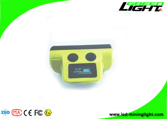 Layar OLED 18000 Lux LED Mining Cap Lights Explosion Proof 6.8Ah Cordless Rechargeable Miners Headlight