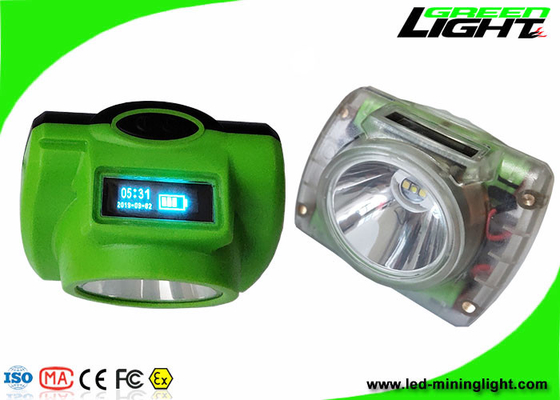 Portable Coal Mining Headlamp 13000 LUX Lampu Tutup Penambangan Isi Ulang Dengan Layar OLED Pengisian Daya USB Magnetik