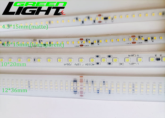 1100 Lumen / M Lampu Strip LED Fleksibel 24V Bawah Tanah Silicone 5050 RGB Mengubah Warna Lampu Strip LED untuk Outdoor