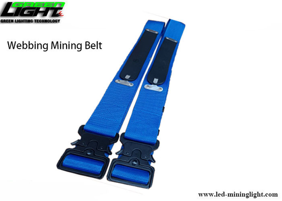 Sabuk Pinggang Pertambangan Anyaman Biru Dengan Klip Pengunci Sendiri Strip Reflektif