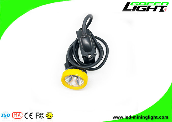 Anti Explosive 12000lux Led Miner Cap Lamp Silicone Button Corded Cap Lamp Warna Logo Disesuaikan 18 jam Waktu Kerja