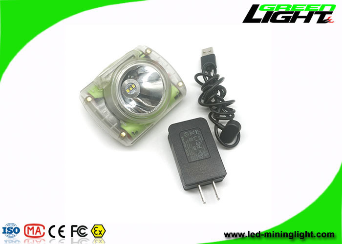 13000 Lux LED Cordless Cap Lamp 6.8 Ah Baterai Li Ion Isi Ulang Dengan Layar Digital OLED Explosion Proof Headlamp