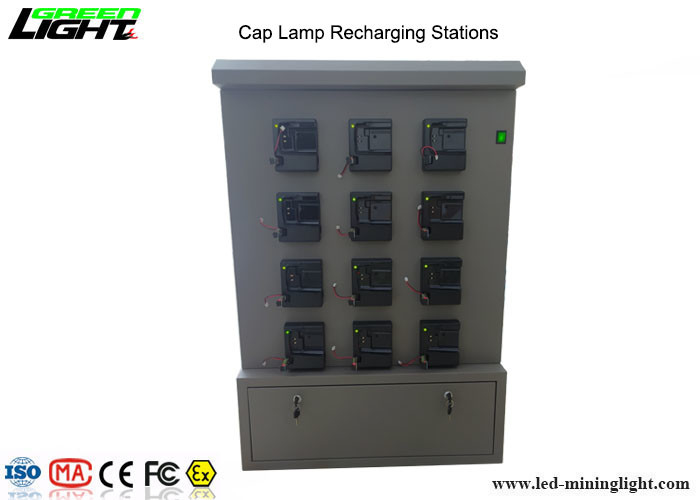 Cordless Mining Cap Lamp Charging Station 12V Output Untuk GLC6 Cap Lamp