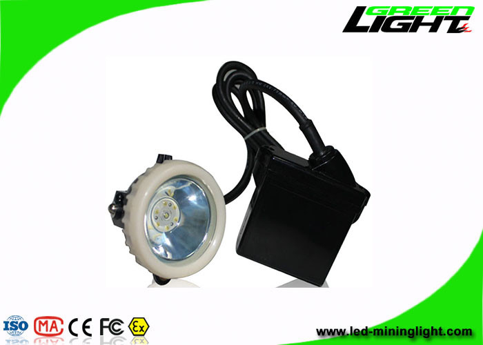 6.6Ah Led Miners Cap Lamp Corded Anti Explosive 10000lux Isi Ulang Lithium Ion IP67 Tahan Air